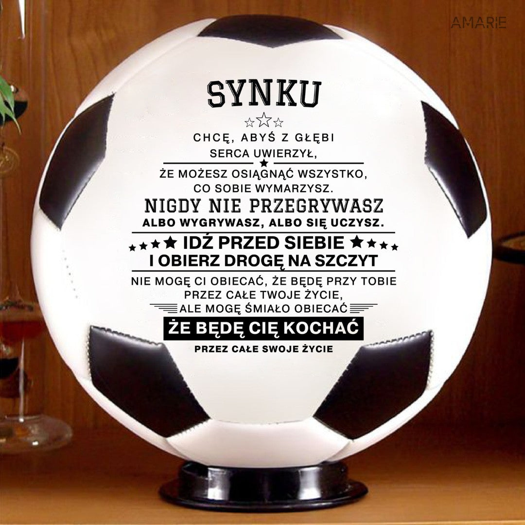 Dla mojego syna - Niepowtarzalna piłka do piłki nożnej ze specjalną wiadomością