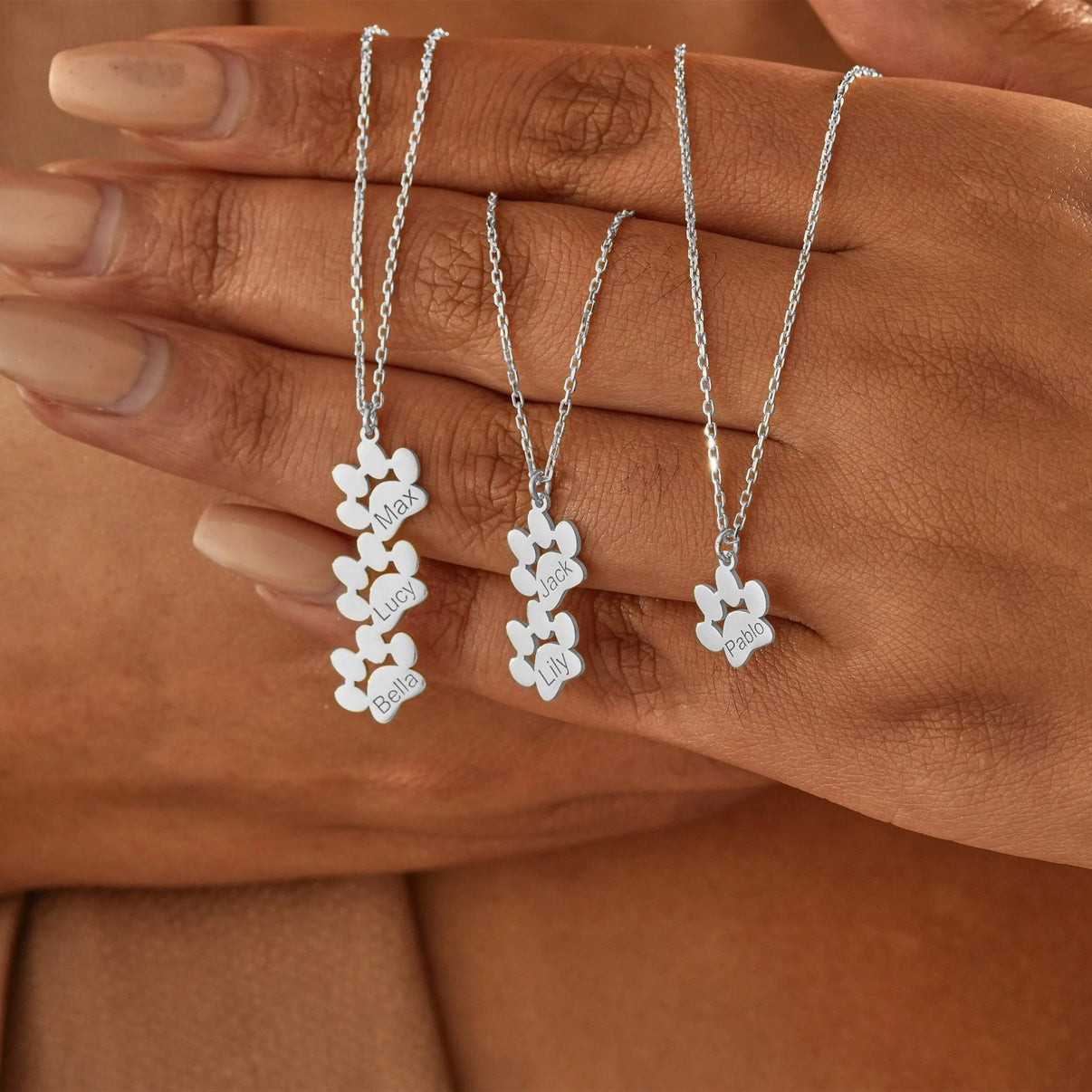 Personalizowany Naszyjnik z Odciskiem Łapy Zwierzaka